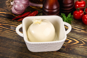 Italian soft young cheese burrata