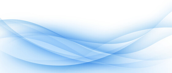 Blue waves abstract background, modern design, vector illustration