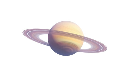 Isolated view of Saturn planet with visible rings, solar system celestial body, astronomy © Maria