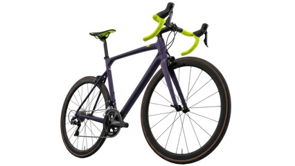 Fototapeta premium Isolated road bicycle with sleek lines ready for a ride through the countryside or city roads