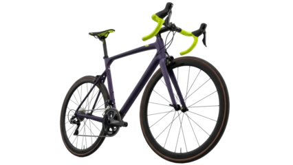 Isolated road bicycle with sleek lines ready for a ride through the countryside or city roads