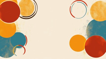 Vibrant abstract background with an intricate array of colorful overlapping geometric circle patterns creating a dynamic visual experience.