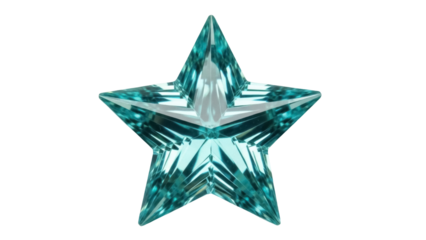 Isolated star gem, sparkling jewelry shape, gemstone for luxury design and decor projects