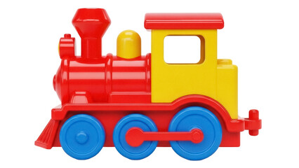 Isolated Toy Train Engine, Colorful Locomotive for Children, Fun and Engaging, Playful Journey © Maria