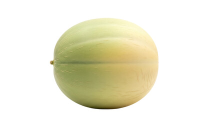 Isolated Honey Globe melon fruit, a yellow cantaloupe variety grown around the world