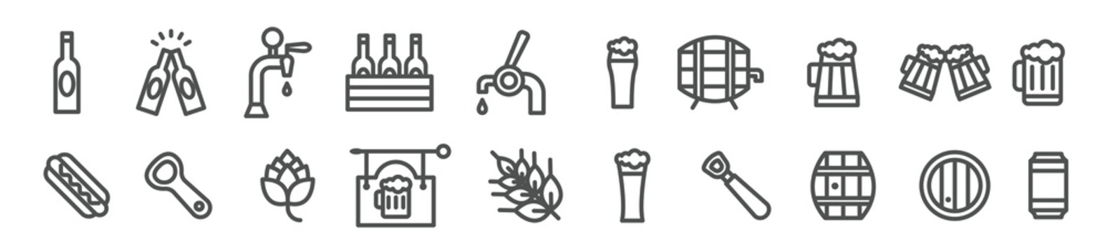 minimalistic beer and cerveja vectors