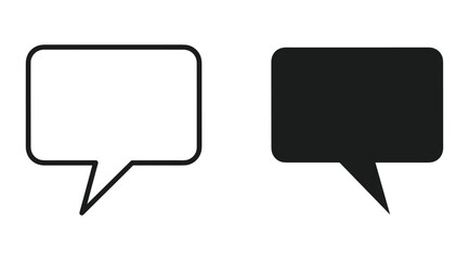 Speech bubble icon black white