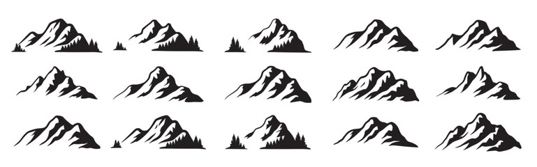 mountain and landscape silhouettes for nature and adventure © Zainab