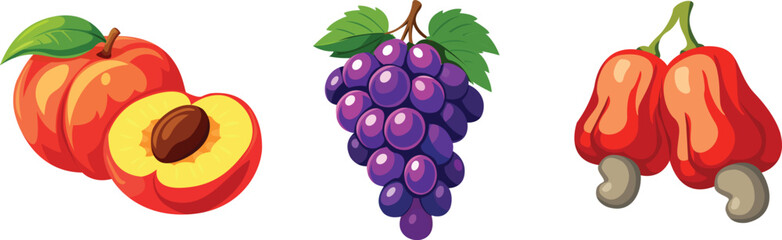 peach grape and cashew