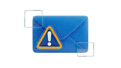 Email Alert: Warning Message on Blue Envelope
