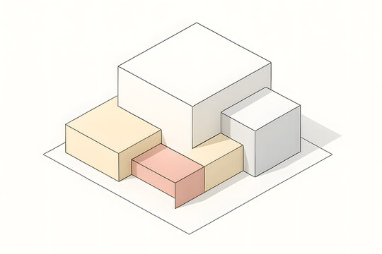 Exploded Axonometric Vertical Breakdown of Multi-Story Building Components