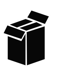 Delivery box icon. Empty open shipping box or unboxing line art. Carton boxes icon set. Stock vector. Vector illustration.Package, box, cardboard, delivery, parcel thin line icons.