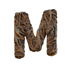Tree Roots 3D Alphabet or PNG Letters