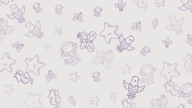 Animal pattern design suitable for childrens clothing, stationery, and home decor. Perfect for young, playful designs