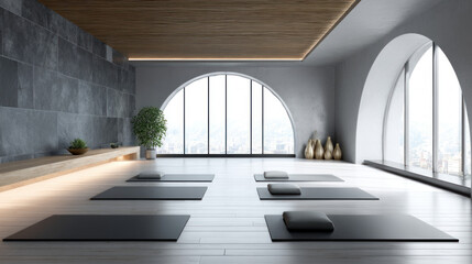 Obraz premium Equipment and exercise machines in the fitness center modern gym for sports, fitness and yoga. Healthy lifestyle, life on sports, maintaining a figure in a slim body