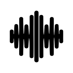 Obraz premium Black frequency bars abstract representation of sound signal or data visualization