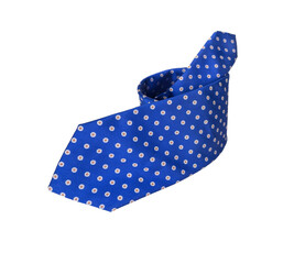 Shopping concept of a roll necktie isolated on a white background.