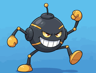 Black One-Eyed Rockstar Monster Singer