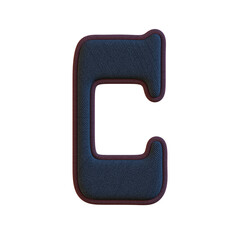 Western Fabric 3D Alphabet or PNG Letters