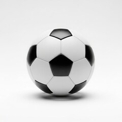 Classic soccer ball on plain background