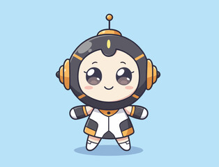 Cute Kawaii Astronaut Girl Robot
