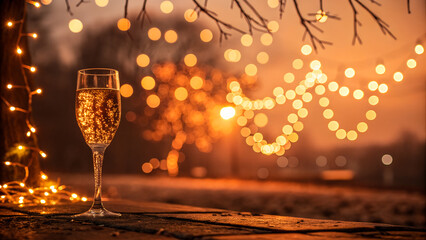 Premium Abstract New Year Background with Warm Glow and Cinematic Lighting Mood