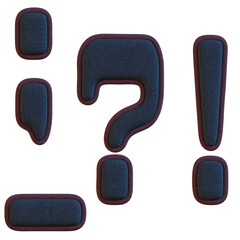 Western Fabric 3D Alphabet or PNG Letters