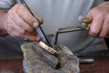 Craftsman at work in Samarkand, Uzbekistan