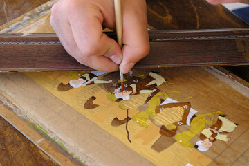 Miniature painting in Bukhara, Uzbekistan