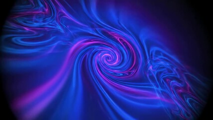 Vibrant blue and pink swirling lights forming a hypnotic spiral vortex on a dark background animation - Powered by Adobe