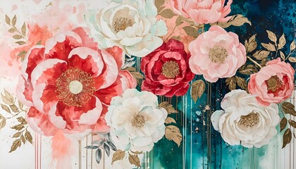 This artwork is ideal for wedding invitations, luxury wallpaper designs, textile prints, cosmetics packaging, or feminine branding materials.