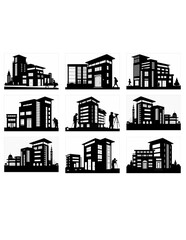 Fototapeta premium set of buildings