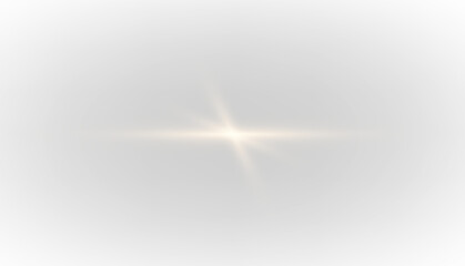 Futuristic yellow horizontal light line PNG with dynamic motion speed. Laser beam stripes, golden...