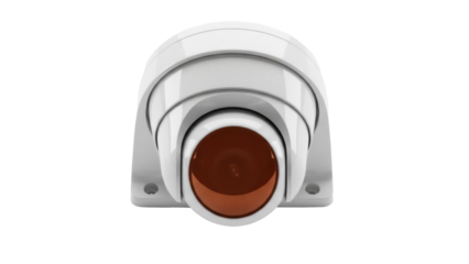 Isolated Security Camera with Dome Shape and Fixed Mount, Surveillance Equipment, Technology