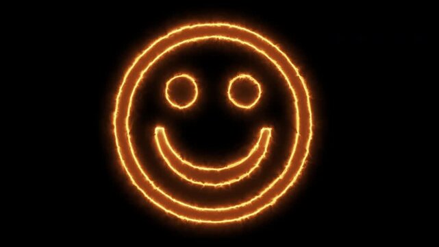 Smile Icon On Fire