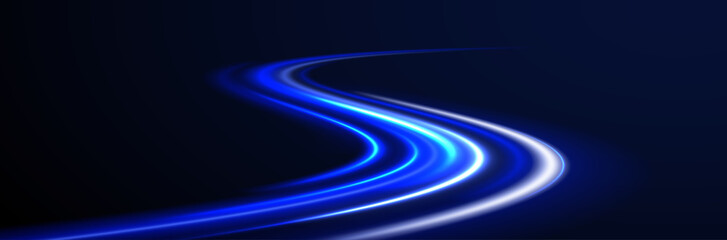 Motion streak line light vector futuristic abstract city bright.  © Yana
