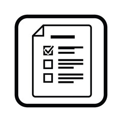 Simple checklist document icon