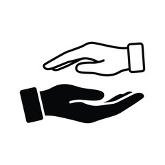 Handshake between two hands