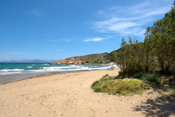 Marikes Beach Near Rafina with Turquoise Waters