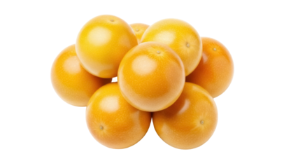 Isolated Pile of Physalis Fruits, a Close-Up View on a Group of Golden Berries, Healthy Eating