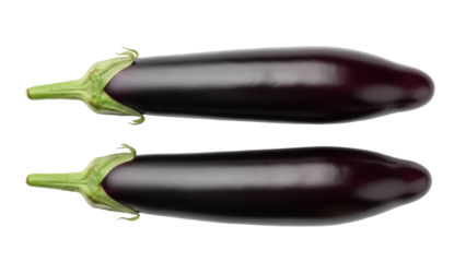 Isolated Eggplants Aubergines ready to use in your cooking, vegetarian food ingredient recipe