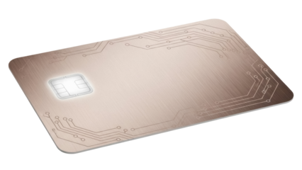 Isolated smart card angled view, modern electronic microchip, mobile phone, technology, SIM