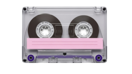 Isolated clear blank audio cassette for analog music recording and playback media device