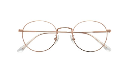 Isolated reading glasses in a thin frame, fashionable eyewear, prescription spectacles