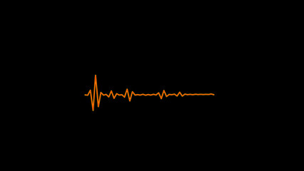Heart rhythm, Electrocardiogram, ECG - EKG signal, Heart Beat pulse line concept design.