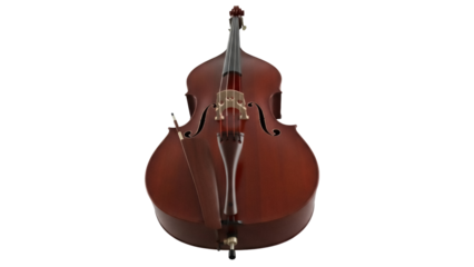 Isolated upright bass, a low-pitched bowed string instrument, orchestra performing arts