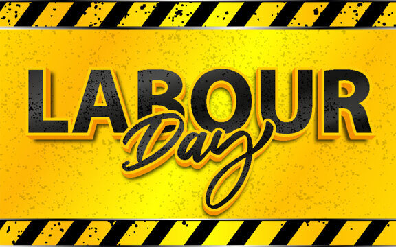 labor day construction site style grunge texture editable text effect font style template typography