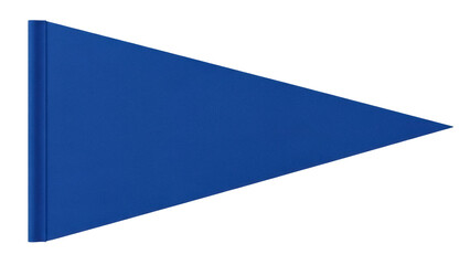 Isolated Blue Pennant Flag Streamer. Naval Signal Triangle Banner. Marine Sign Symbol Isolated