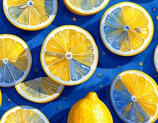 lemon seamless pattern