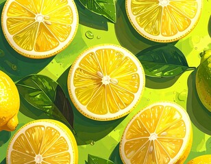 citrus seamless background